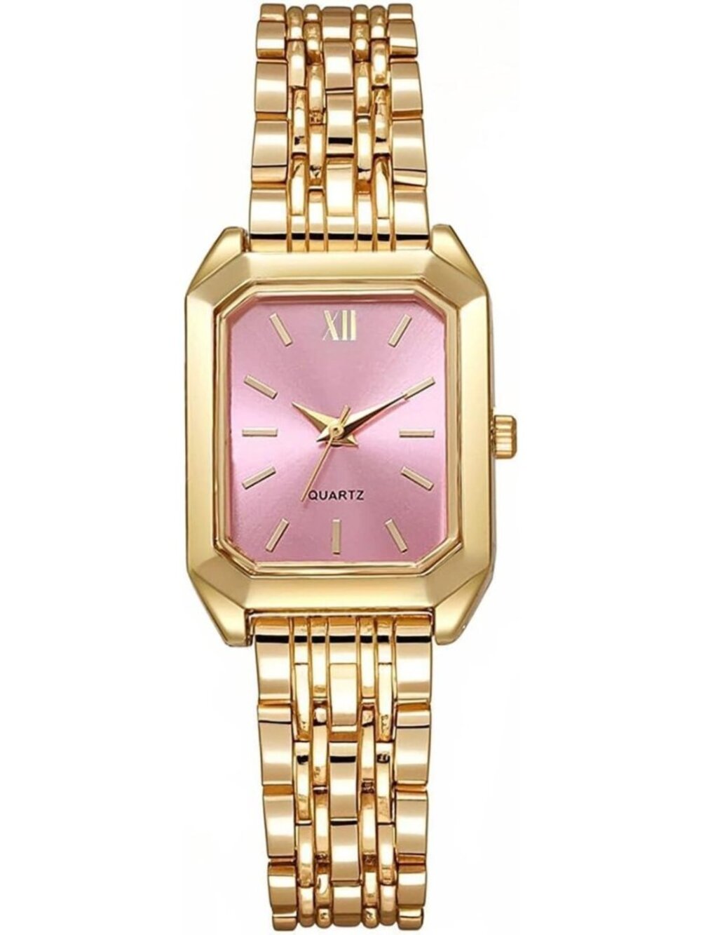 Chic Women's Square Quartz Wristwatch - Casual Steel Strap Fashion Watch